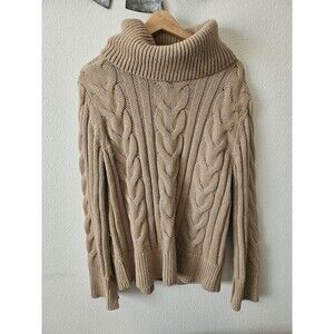 Banana Republic Wool Blend Thick Cableknit Chunky Sweater Women's Size M.